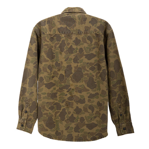Carhartt WIP L/S Duck Shirt Camo Duck Green/Office Green Garment Dyed I033769 Degli Uberti